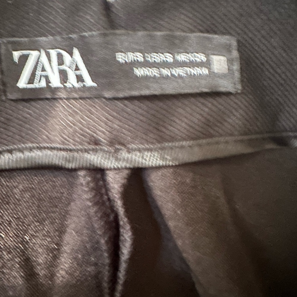 Zara high waisted cropped wide leg pants in black size S